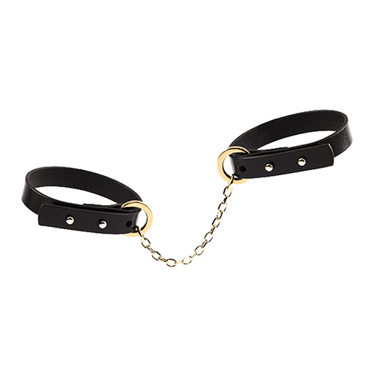 Everyday Kink: Duel Purpose Italian Leather Hand Cuff Bracelet