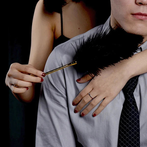 Ultimate Sensation: Luxury Ostrich Feather Teaser In use — Marquis de Mayfair