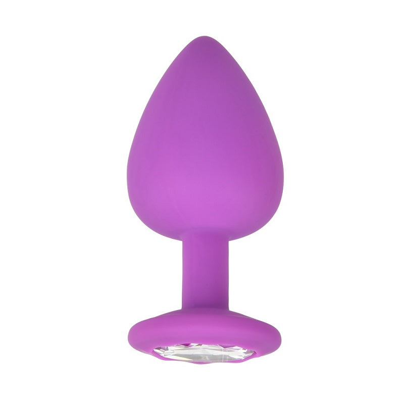 The Amethyst — Jewelled Silicone Plug, Large