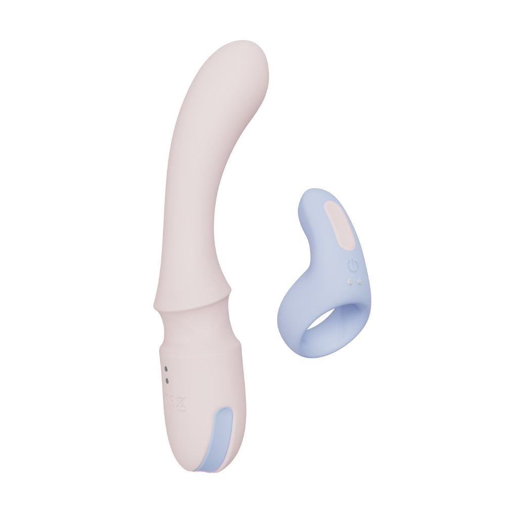 The Twin Orbit — 2-in-1 Rabbit Vibrator & Couples Ring