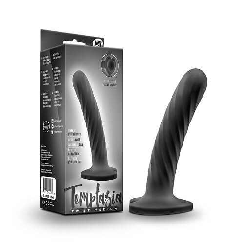 Blush Twist — Silicone Dildo with Suction Cup, Medium