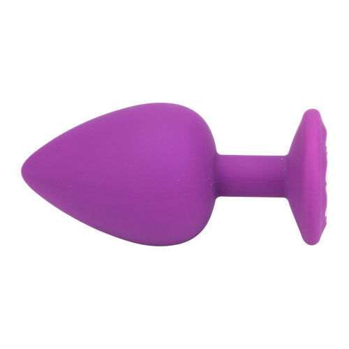 The Amethyst — Jewelled Silicone Plug, Large