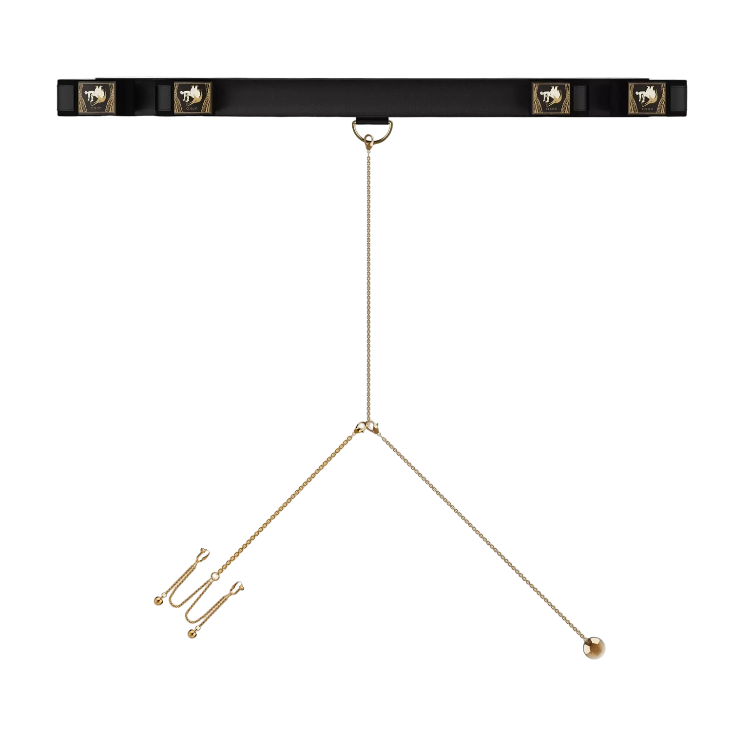 Ornate quick release spreader bar with intimate jewellery accessories 