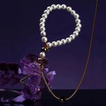 “Moist Eyes” Pearl Necklace/Collar Close-up — Marquis de Mayfair