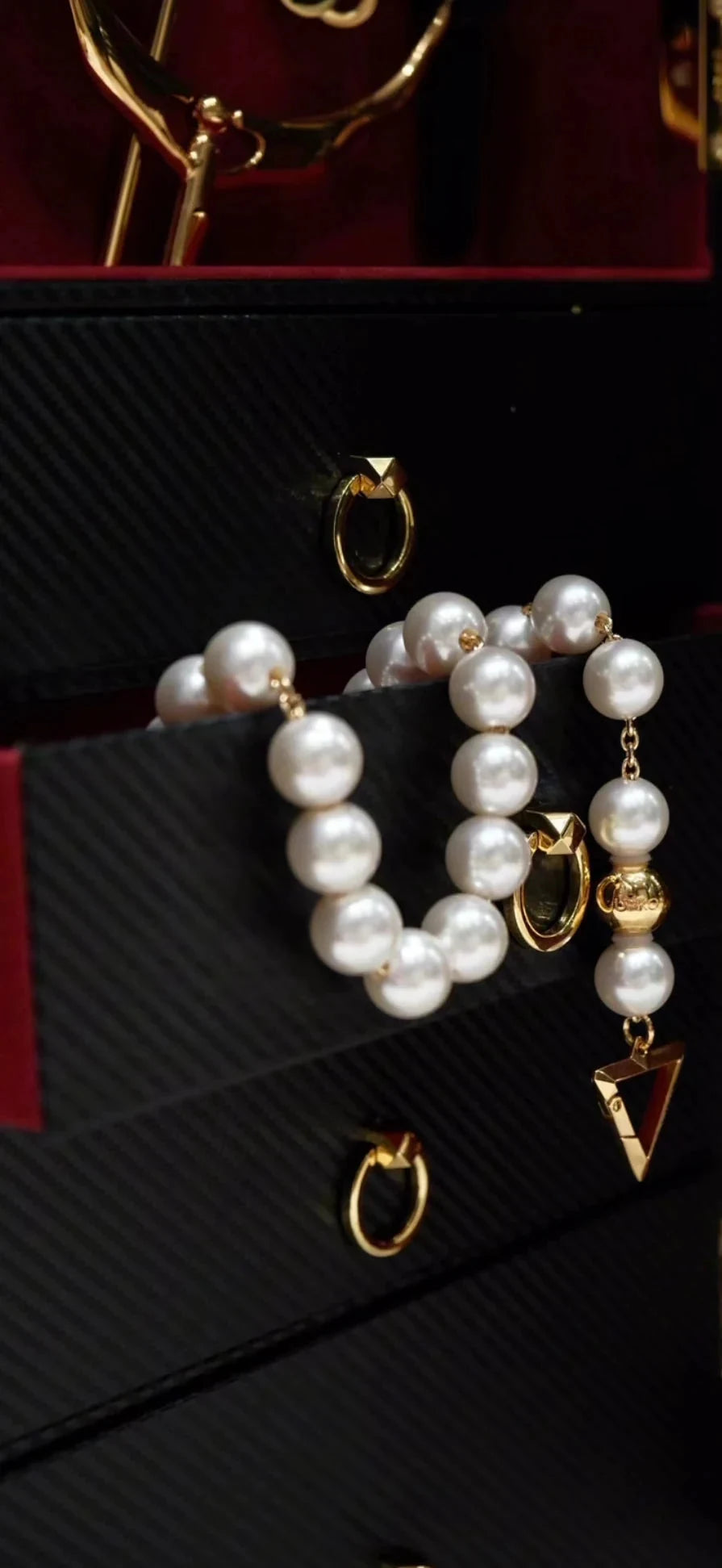 “Moist Eyes” Pearl Bracelet/handcuffs Close-up — Marquis de Mayfair