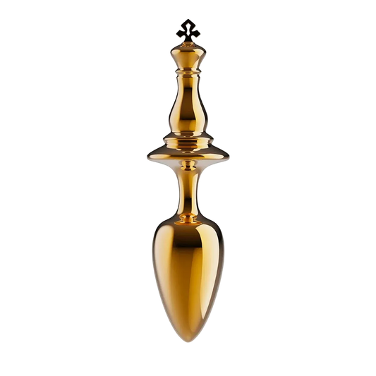Gold chess king's gambit butt plug