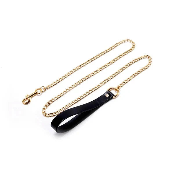 Paradise Regained: Leather and Gold Leash Main product photo — Marquis de Mayfair