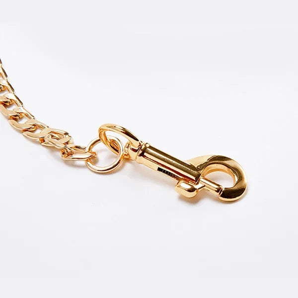 Paradise Regained: Leather and Gold Leash Side view — Marquis de Mayfair