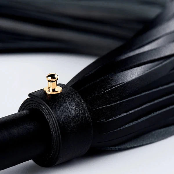 Paradise Regained: Leather Fringe Flogger Side view — Marquis de Mayfair