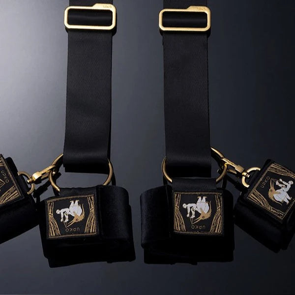 Bondage Fantasy: Deluxe Sling with Cuffs Detail shot — Marquis de Mayfair