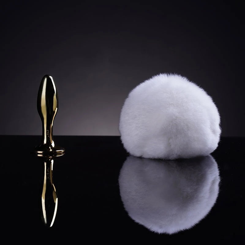 Bunny Fur Tail Plug Detail shot — Marquis de Mayfair