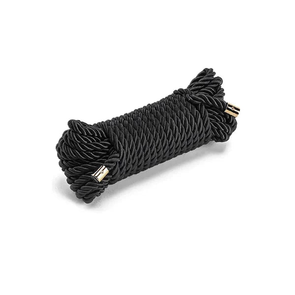 tie me up Rope bunny in black with gold ends