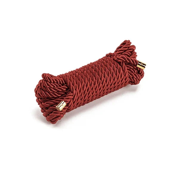 Luxury Shibari Rope in red with gold ends